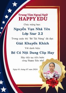 CUỘC THI BÉ TÀI NĂNG 2024 TẠI HAPPY EDU