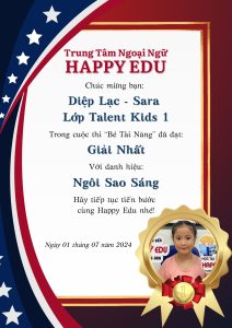 CUỘC THI BÉ TÀI NĂNG 2024 TẠI HAPPY EDU