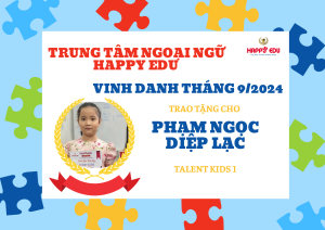 CHÚC MỪNG CÁC BẠN HỌC VIÊN XUẤT SẮC NHẤT THÁNG 9