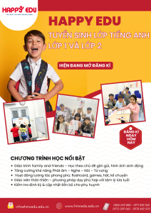 🌟 HAPPY EDU TUYỂN SINH LỚP TIẾNG ANH LỚP 1 & LỚP 2